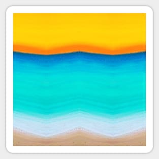 Abstract blue and orange Sticker